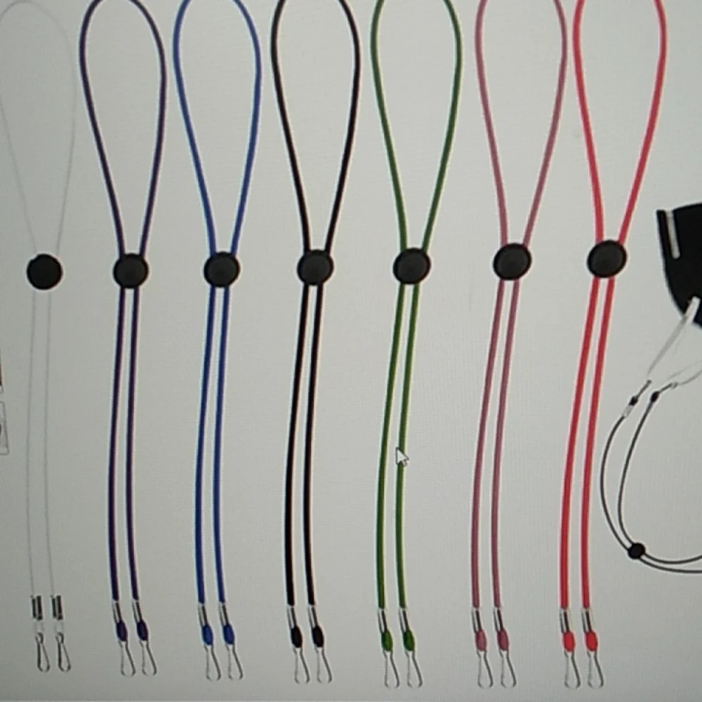 7 pcs kids lanyards for face masks in variety of colors. Adjustable strap
